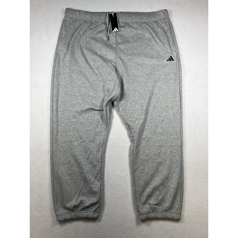 Adidas Basketball Grey Fleece Sweatpants 3XL NWT $90